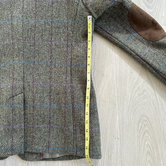 HARRIS TWEED Women Blazer Hand Woven Pure Wool Quite Luxury Preppy Academia - Picture 16 of 16